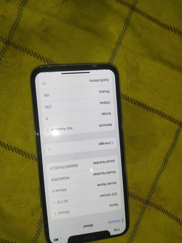 iPhone x condition 9/10 256 jazz sim chalti hai 9