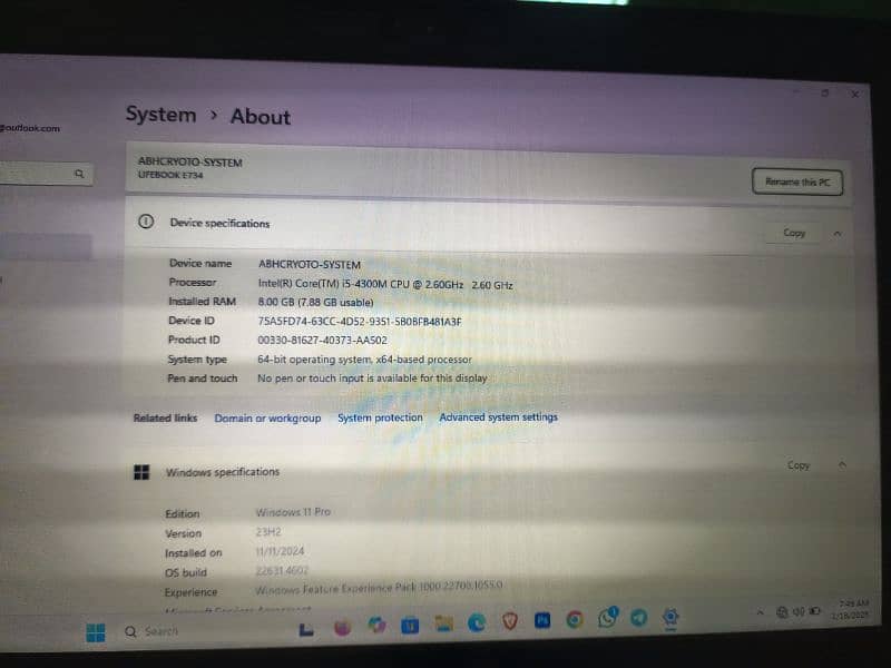 FUJITSU LIFEBOOK E734 4