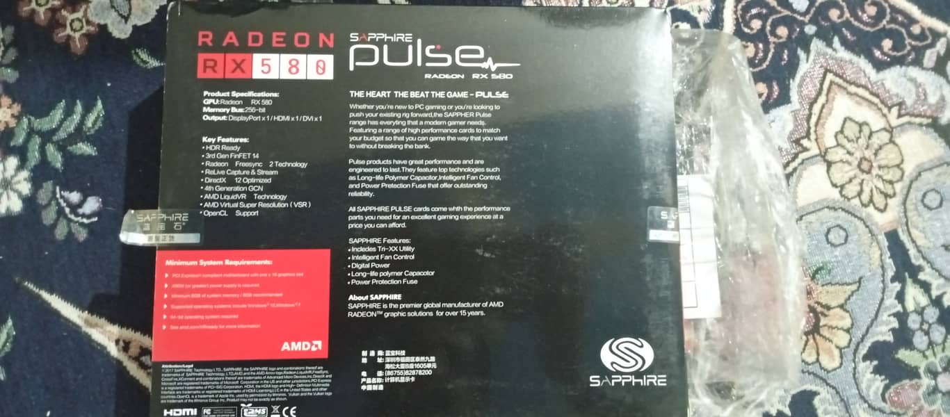 RX 580 8gb DDR5 GPU with BOX. Can run GTA V,wwe,pubg at high settings 2