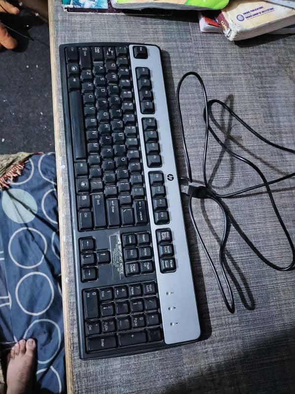 HP Key board And 4tech mouse used 03084017127 2