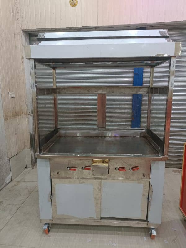 shawarma counter 5 feet fryer hot plter 3