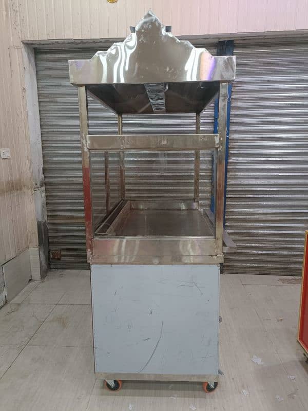 shawarma counter 5 feet fryer hot plter 4