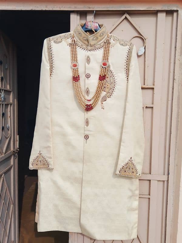 Sherwani cream colour just 3 hours used 1