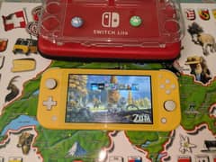 Nintendo Switch Lite Yellow Modded with 64gb Sd card