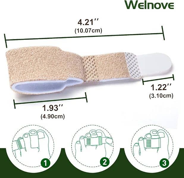 Welnove 6Pcs Hammer Toe Wraps, Broken Toe Splints 1