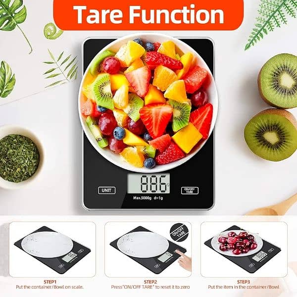 Meromore Food Kitchen Scale, Digital Weight Scales Grams and Oz 1