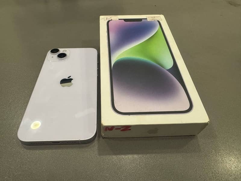 iphone 14 plus JV Non PTA 128GB Purple full Box 0