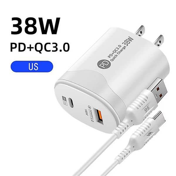 Tatal 38W Wall Charger Quick Charge PD20W Power3.0 Fast Charger 2