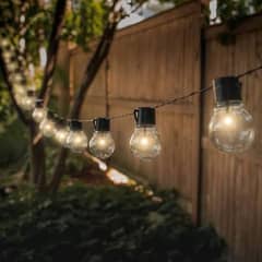 OUTDOOR SOLAR STRING LIGHTS 48FT (30+2 BULBS)