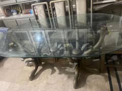 vintage Quality temeperd Glass dinning table