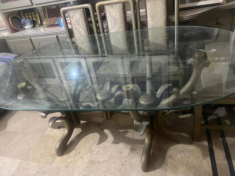 vintage Quality temeperd Glass dinning table 0