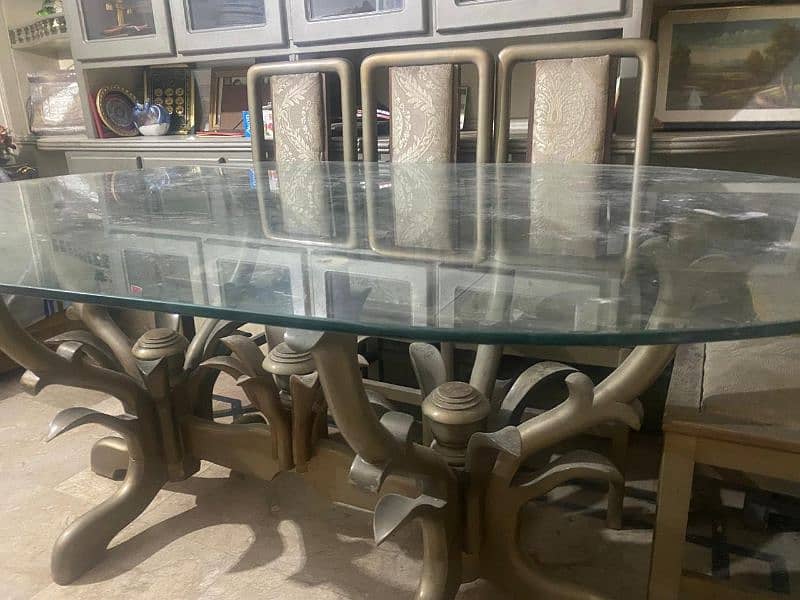 vintage Quality temeperd Glass dinning table 2