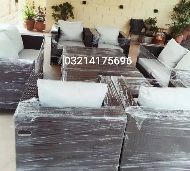 OUTDOOR GARDEN RATTAN UPVC FURNITURE SOFA SET CHAIRS TABLE UMBRELLA 0