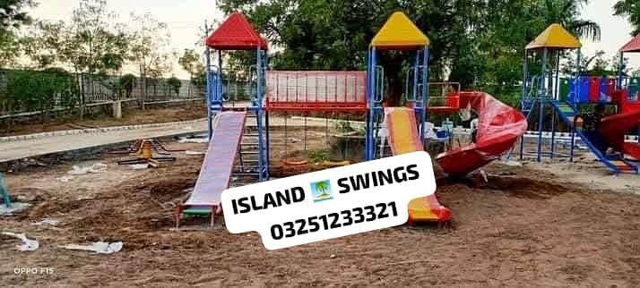 kids Slide/Swings/jhula/Spring rider/jungle gym/gazebo/bar / Island 3