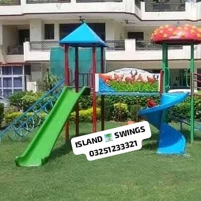 kids Slide/Swings/jhula/Spring rider/jungle gym/gazebo/bar / Island 4