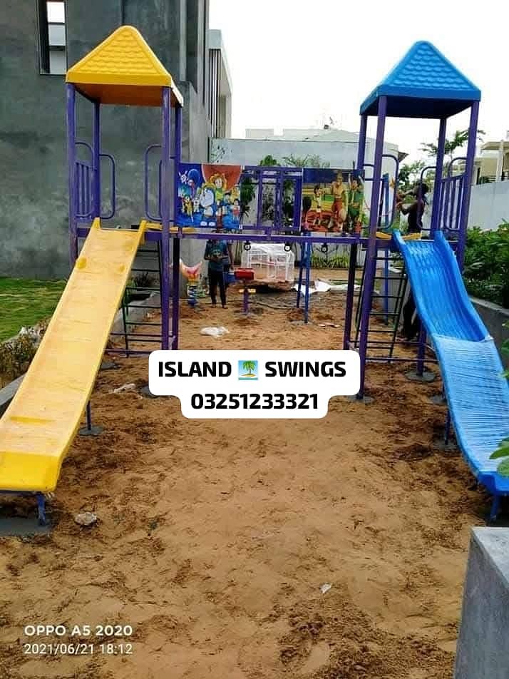 kids Slide/Swings/jhula/Spring rider/jungle gym/gazebo/bar / Island 5