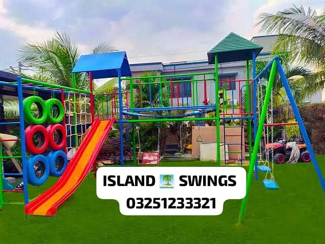 kids Slide/Swings/Kids rides/jhula/Spring rider/jungle gym/gazebo/bar 3