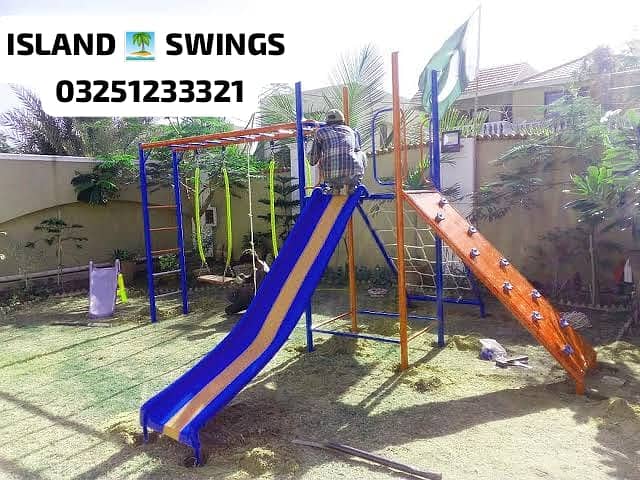 kids Slide/Swings/Kids rides/jhula/Spring rider/jungle gym/gazebo/bar 7