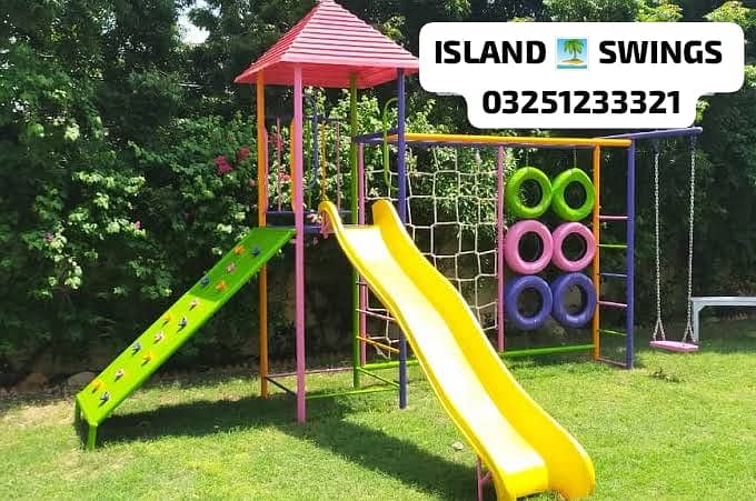 kids slides / Baby swings / park slides / kids rides / slides / Island 2