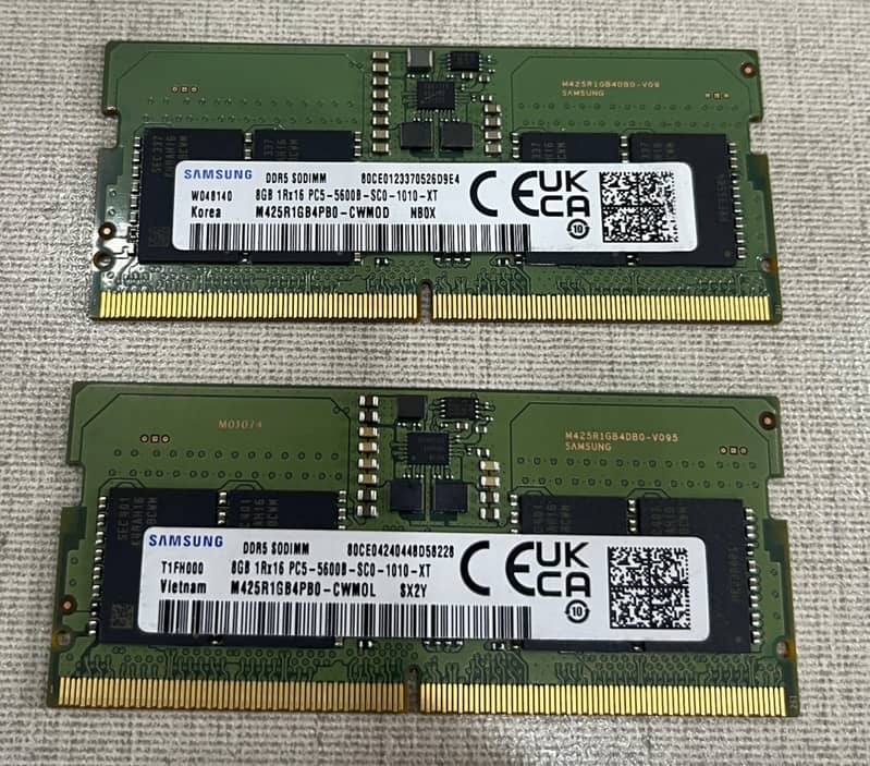 DDR5 RAM 16GB (2x 8GB) 5600MHz Laptop Only 0