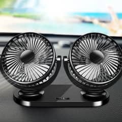 Double-head Mini Car Fan Adjustable Direction Car Small Fan