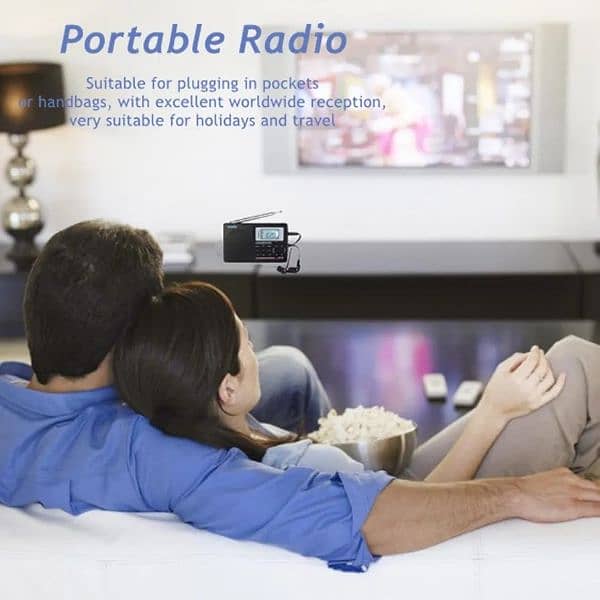 Portable Digital AM FM Stereo Radio FM/AM/SW/LW/TV 1