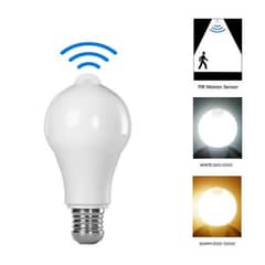 12W PIR Motion Sensor LED Light Bulb E27 IP42 Outdoor Lighting