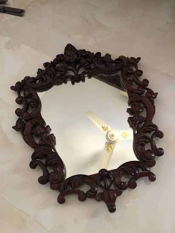 Antique Chinyot Mirror Frame & Stand (Candle Stand Style) 0