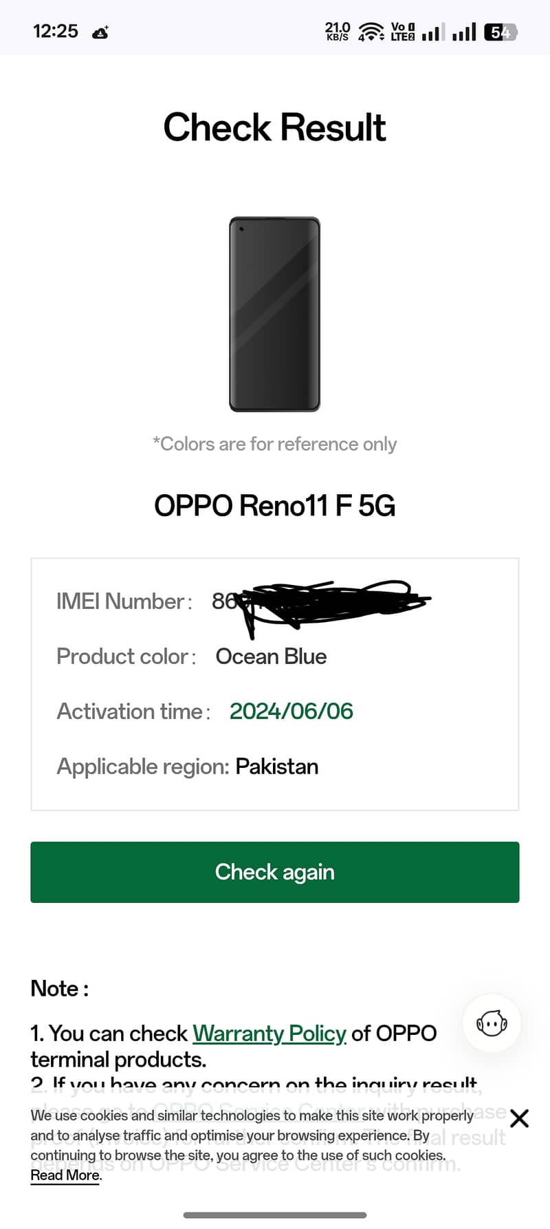 OPPO Reno 11F FG 8+256gb UFS3.1 (Ocean Blue Colour) 4