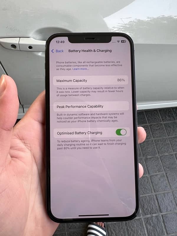 Iphone 12 pro pta approved 86 battery health orginal    11/12/13/14 6