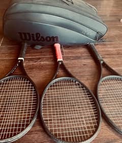 offer of 3 wilson pro staff 97L v13 rackets with wilson tennis bag