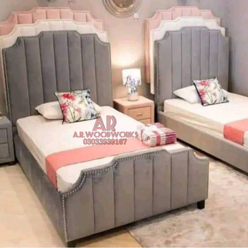 Single Bed Simple/single bed wooden/wooden bed wholesale price 3