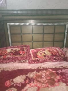 king size bed and foam mattress without bedsheet