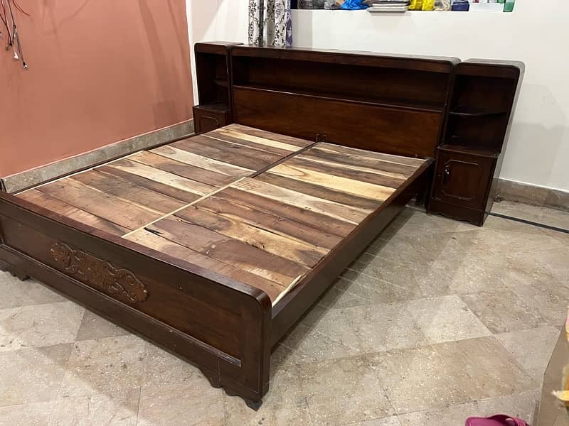 wooden bed strong wood 3