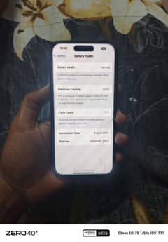Iphone 15 JV LLA model 96% Battery Health Face I'd True Tone all ok