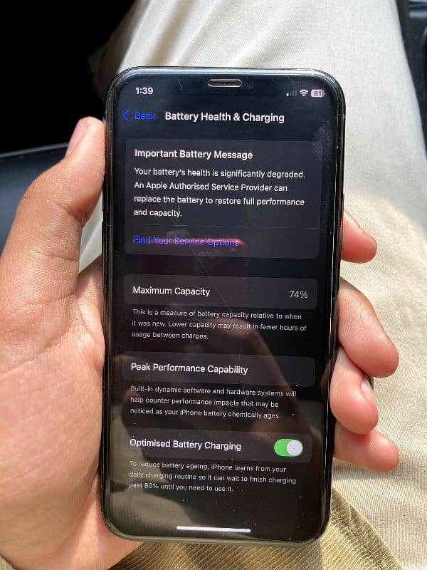 Iphone 11pro PTA aproved. . Battery 74 orignal 1