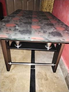 Glass and Wood Table