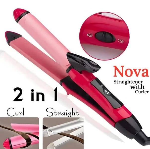 2 in 1 straightener and curler 1