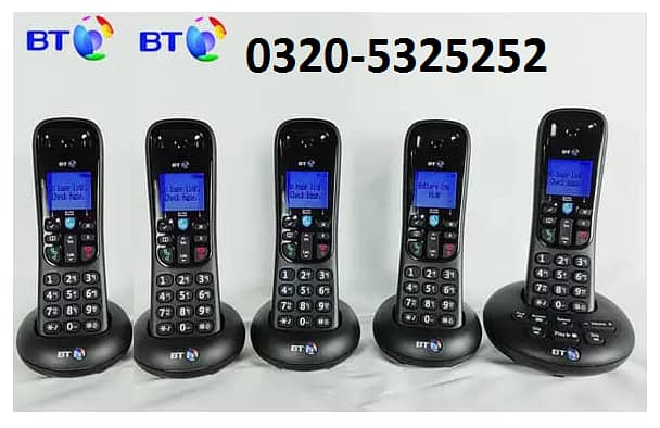 Intercom Plus Cordless Phone (Set of 5) BT 3570 with Answering Machin 0