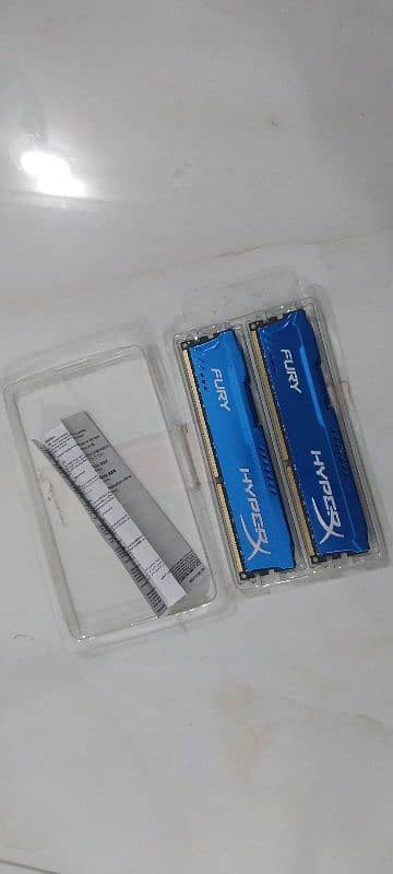 Hyper X Fury 2pcs 8Gb ddr3 1600 mhz Gaming RAM with heat syncs 5