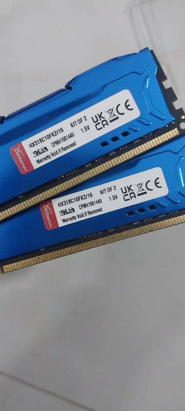 Hyper X Fury 2pcs 8Gb ddr3 1600 mhz Gaming RAM with heat syncs 11