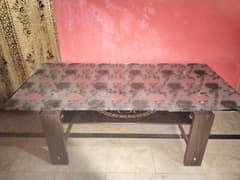 Glass And Wood Table Urgent Sale