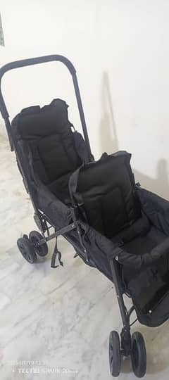 Double Baby Stroller / Trolley - Teknum