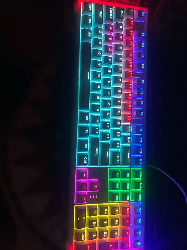 GK 410WHITE RGB Gaming Mechanical Keyboard Blue Switches 3