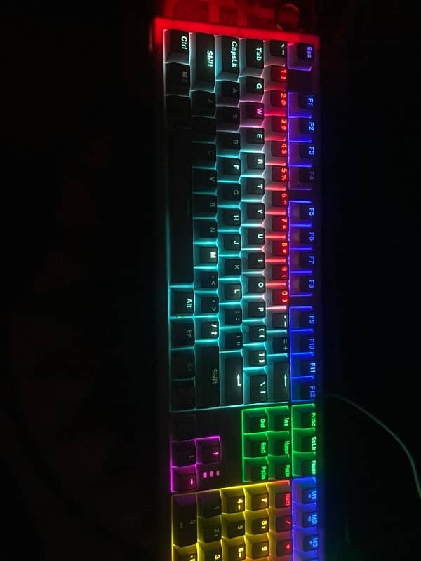 GK 410WHITE RGB Gaming Mechanical Keyboard Blue Switches 4