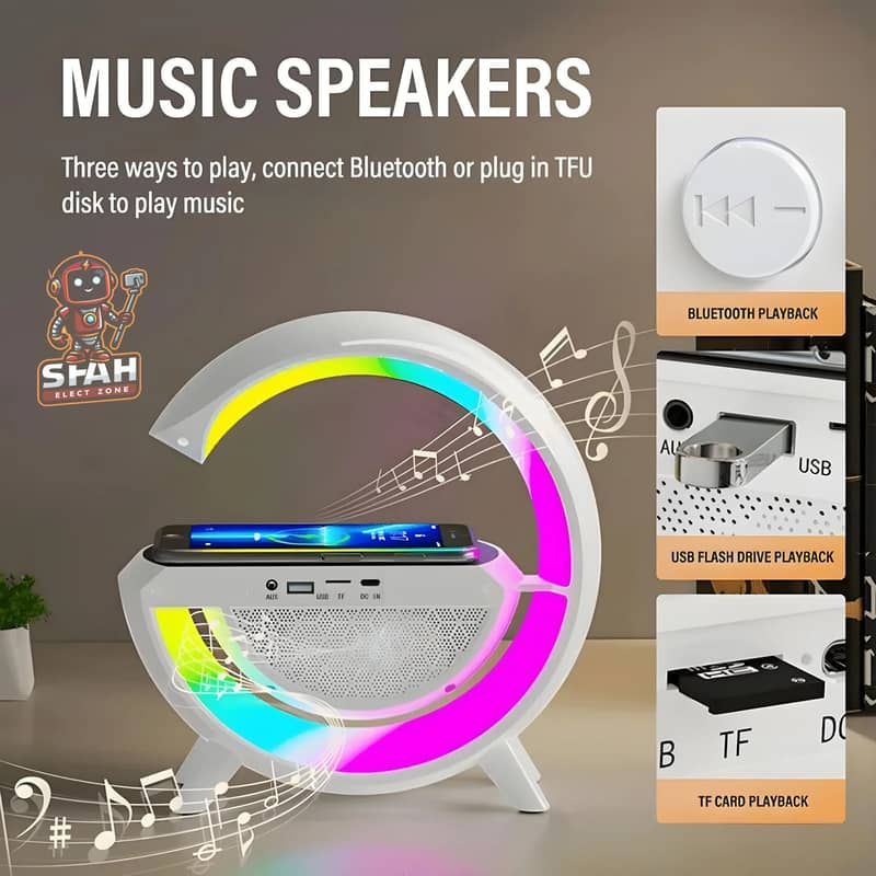 BT3401 G Shape Lamp Speaker Portable Bluetooth Speaker 4