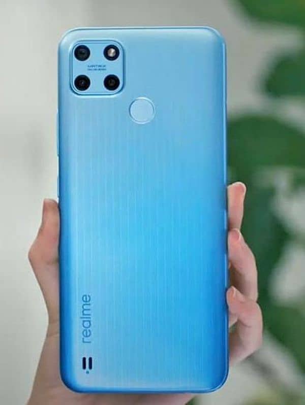 Realme C25Y  blue colour mobile with box and charger 0