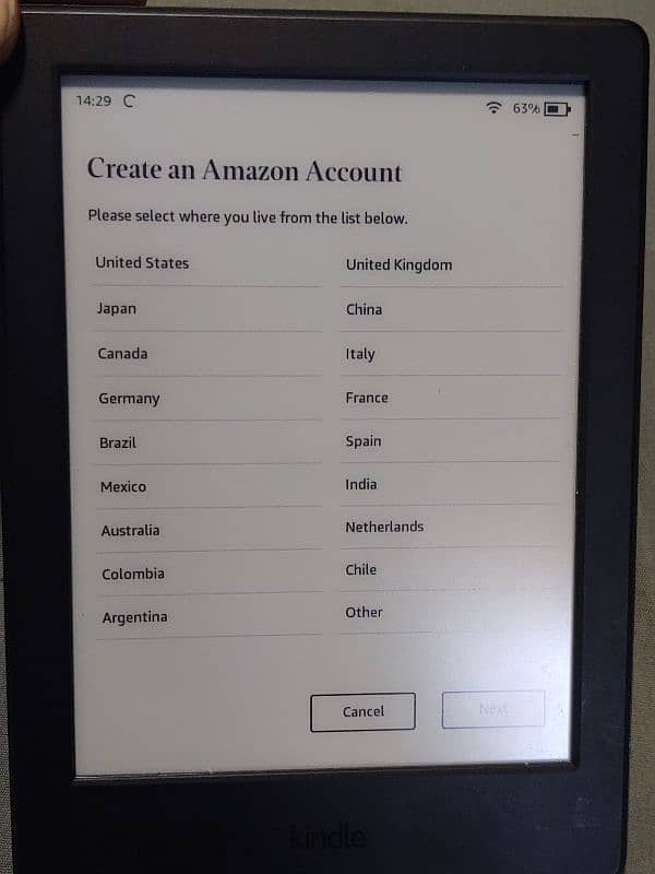 Amazon kindle 7