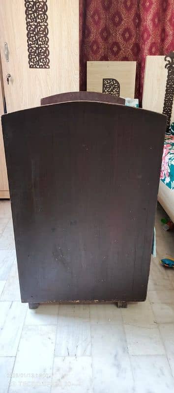 Wooden Baby Bed + Cupboard + Mattress 2