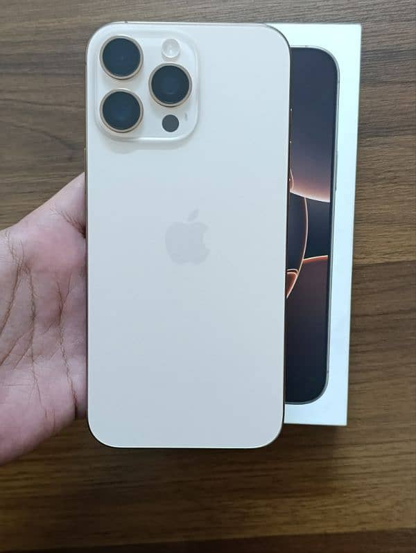 iphone 16 pro max 256gb (Desert Titanium) 4 month SimTime 0